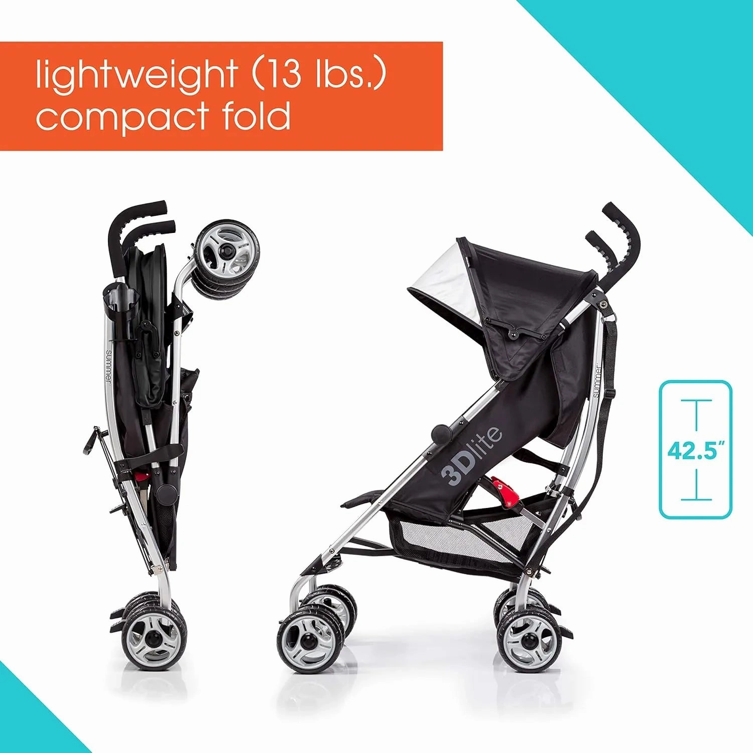 3Dlite Convenience Stroller - Jet Black