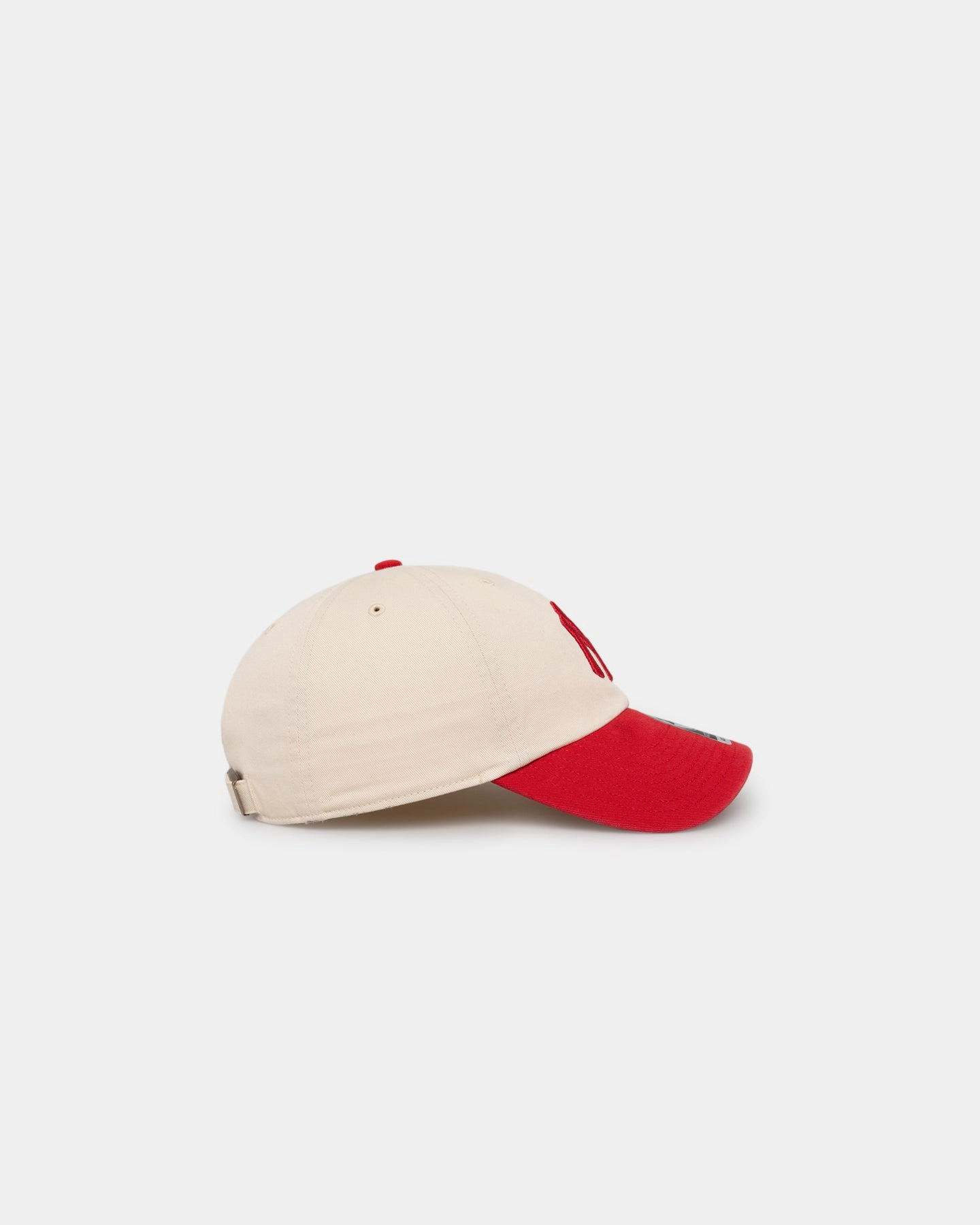 47 Brand New York Yankees Two-Tone Clean Up Strapback Natural/Red