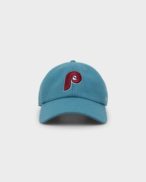 47 Brand Philadelphia Phillies Wooly '47 Clean Up Strapback Columbia