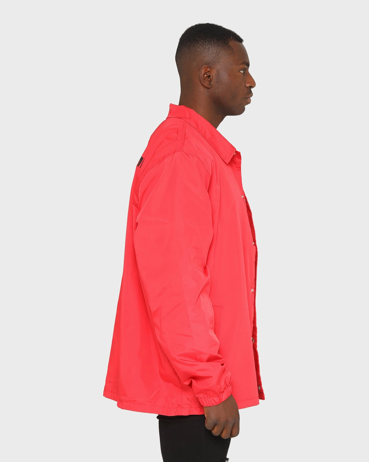 4Hunnid Men's Free the Homies Coach Jacket Red