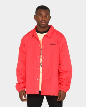 4Hunnid Men's Free the Homies Coach Jacket Red