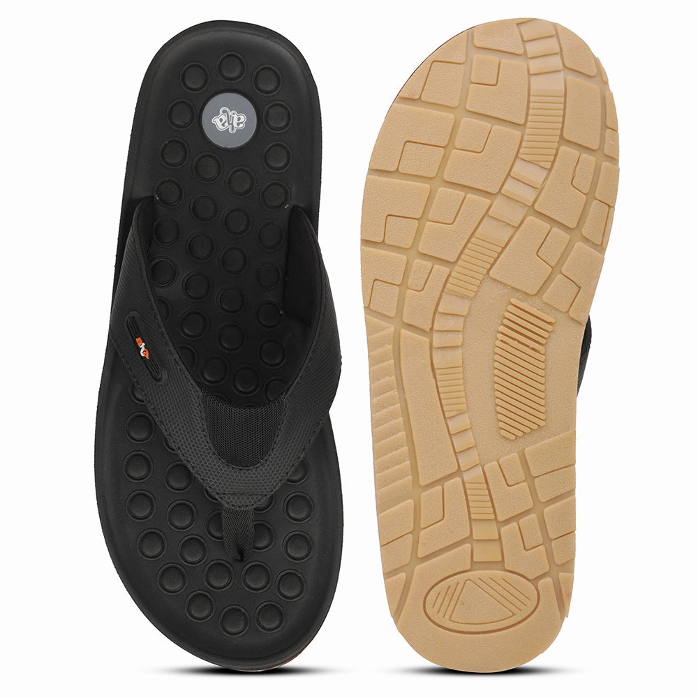 A-HA Black Casual Slipper For Men ANCO-11 By Liberty