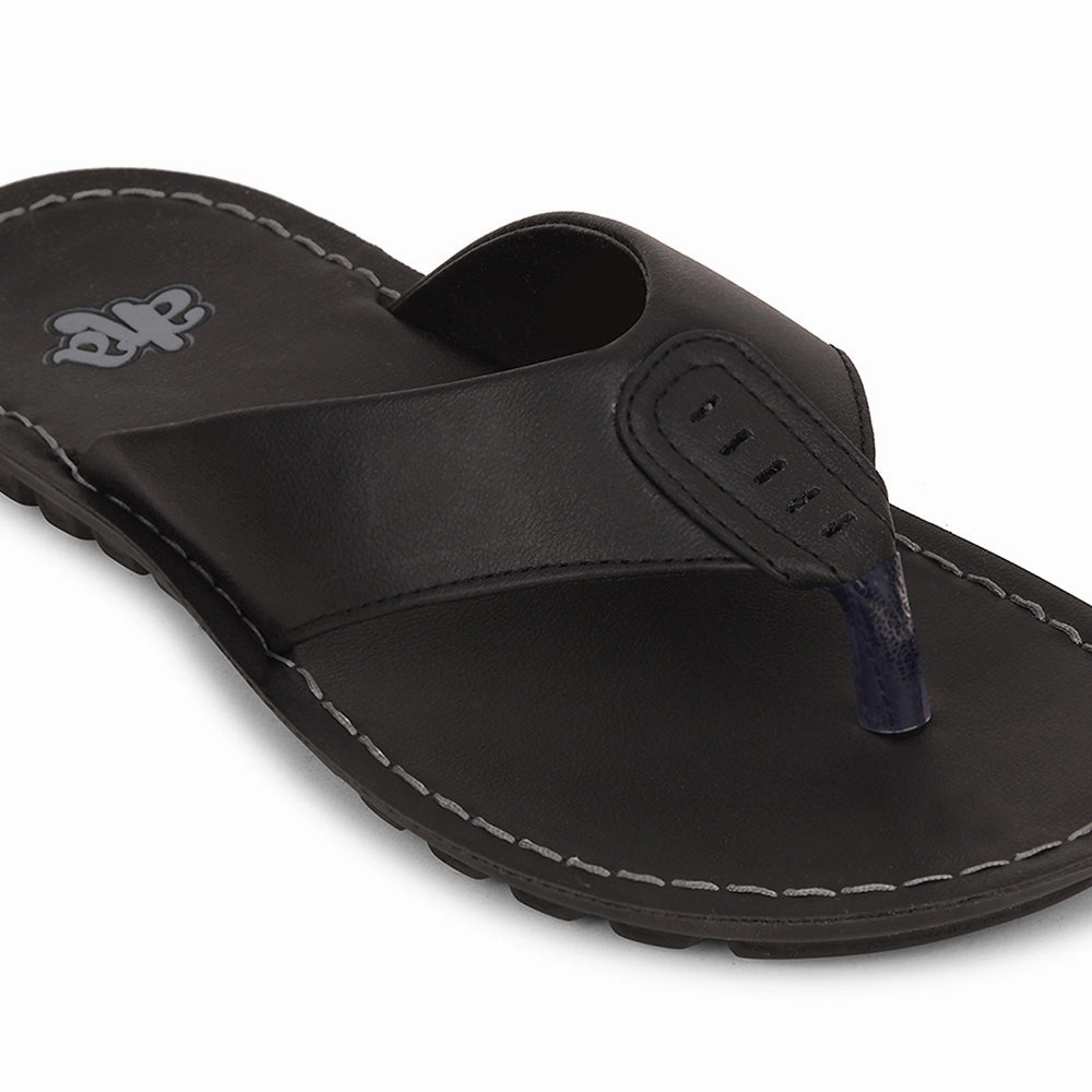 A-HA Black Casual Slipper For Men MPU-57 By Liberty