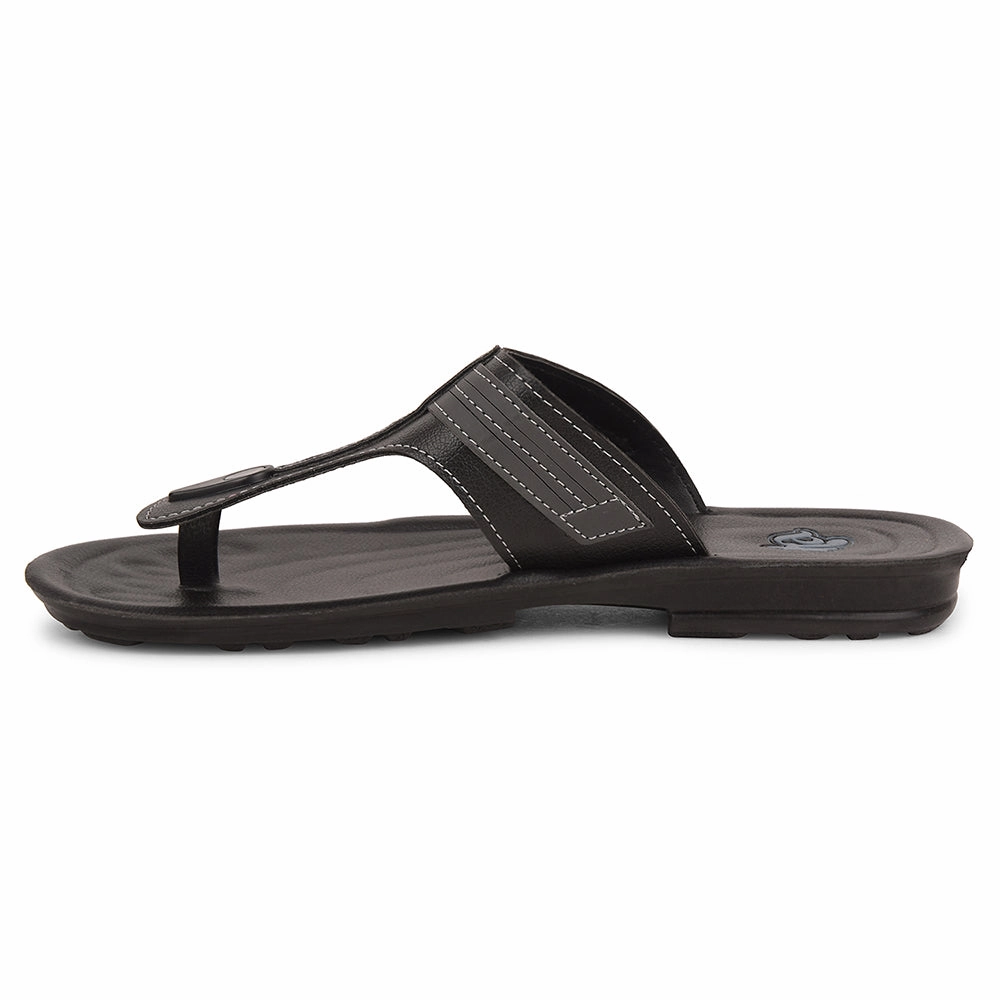 A-HA Black Casual Slipper For Men MPU-61 By Liberty
