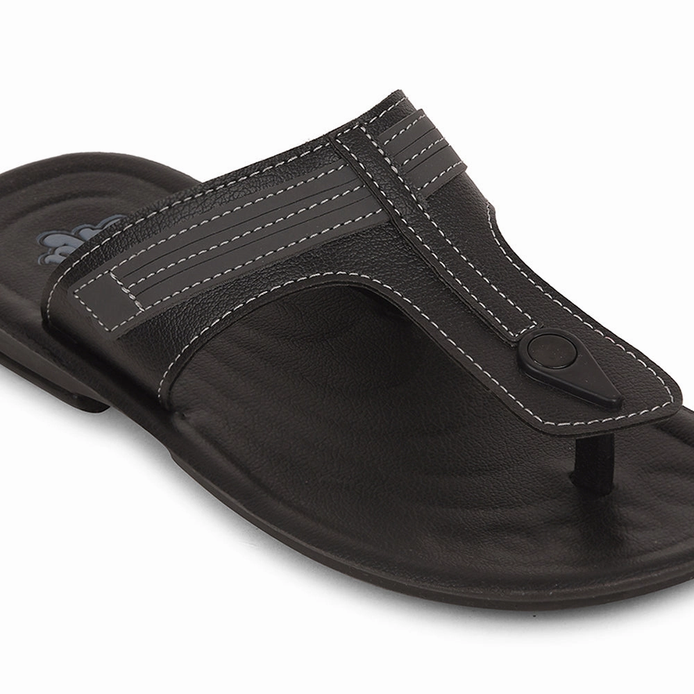 A-HA Black Casual Slipper For Men MPU-61 By Liberty