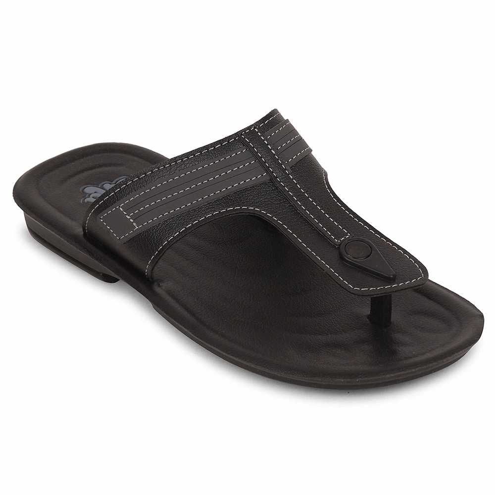 A-HA Black Casual Slipper For Men MPU-61 By Liberty