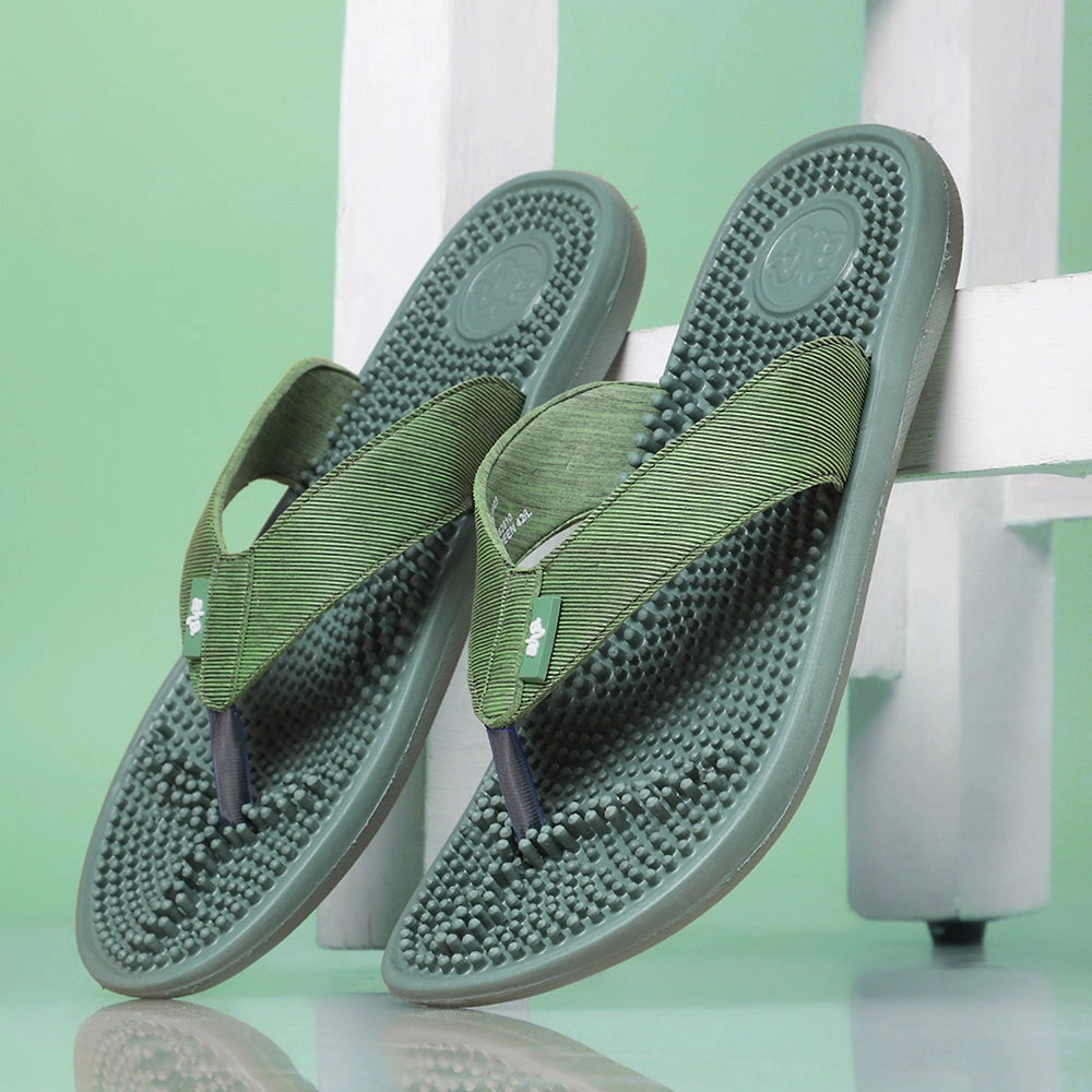 A-HA Green Casual Slipper For Men ACUPLUS-3M By Liberty