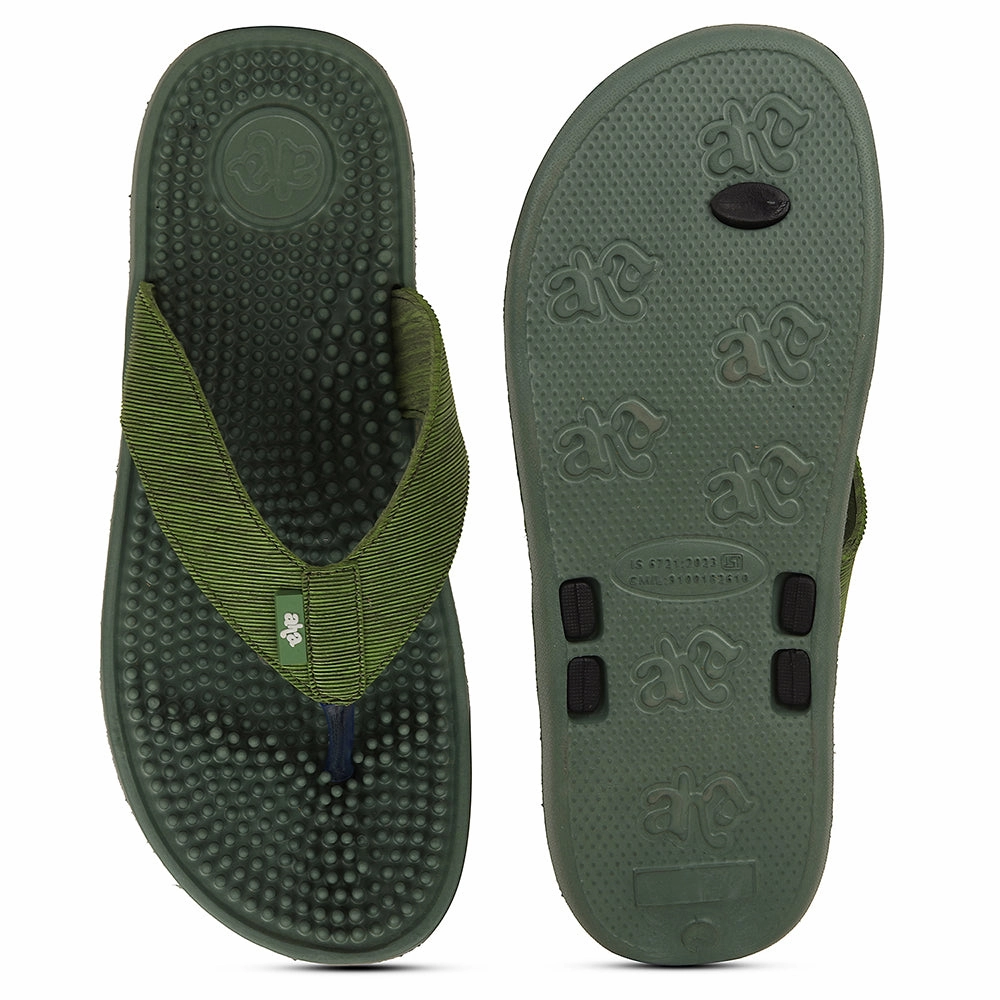 A-HA Green Casual Slipper For Men ACUPLUS-3M By Liberty