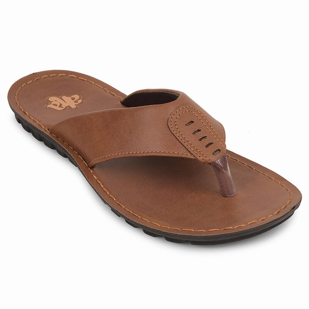A-HA Tan Casual Slipper For Men MPU-57 By Liberty