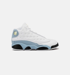 Air Jordan 13 Retro Blue Grey Preschool Lifestyle Shoe - White/Yellow Ochre/Blue Grey/Black