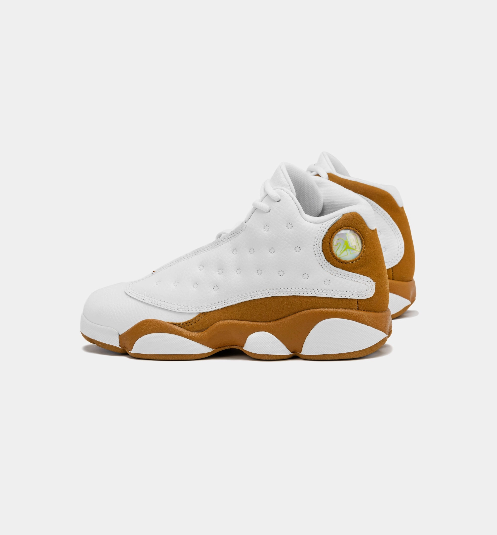 Air Jordan 13 Retro Wheat Preschool Lifestyle Shoe - White/Wheat