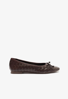 Arissa Woven Leather Flat