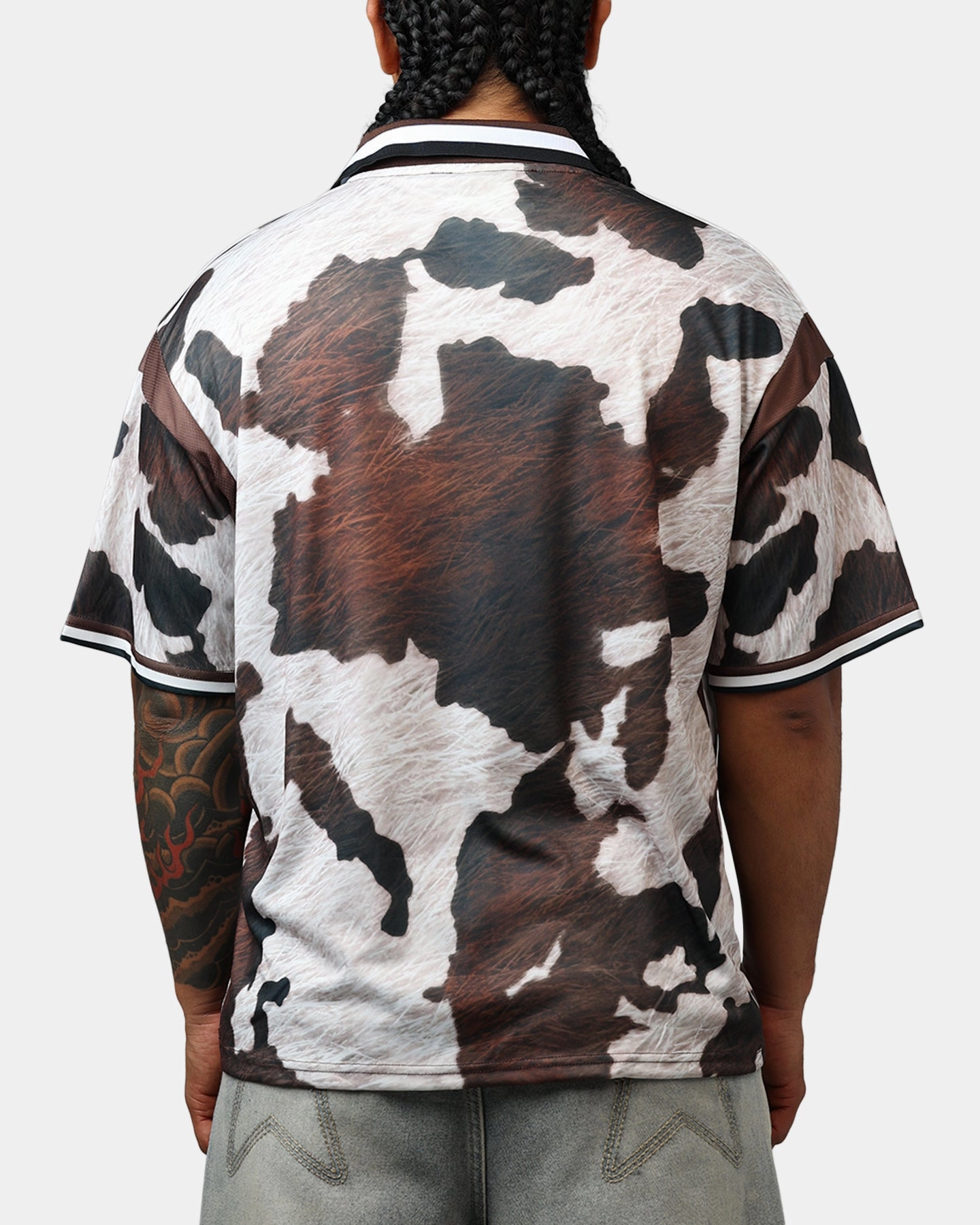 Bravest Cow Print Jersey Brown/White