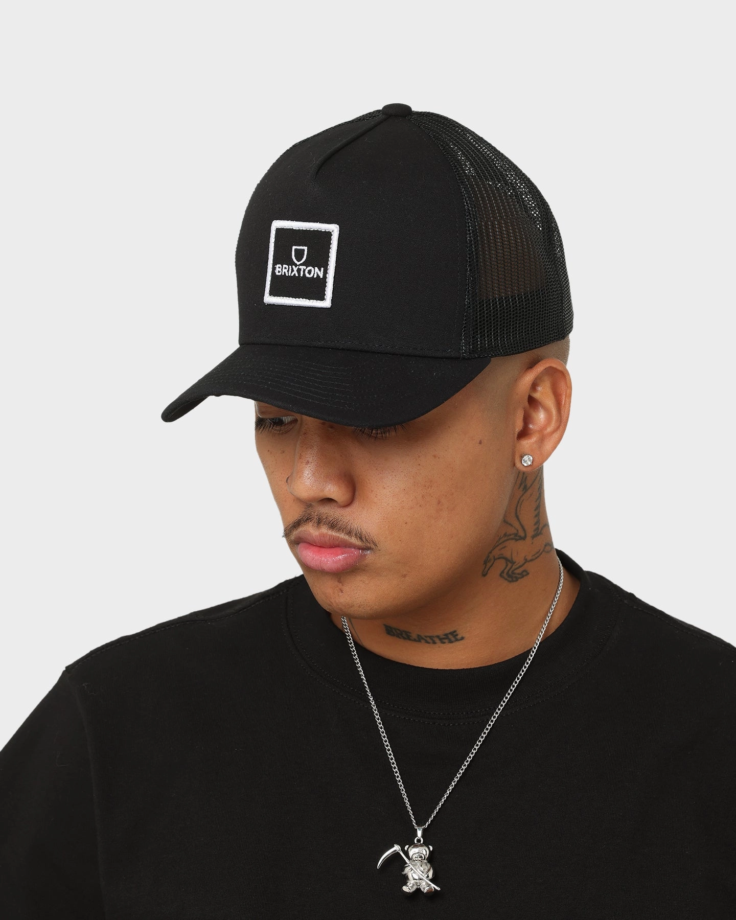 Brixton Alpha Block X C MP Mesh Cap Black