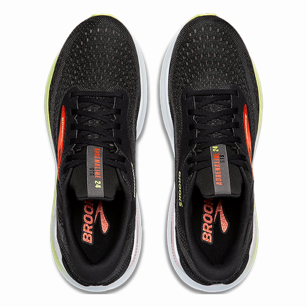 Brooks Adrenaline GTS 24 Black - Mandarin Red - Green
