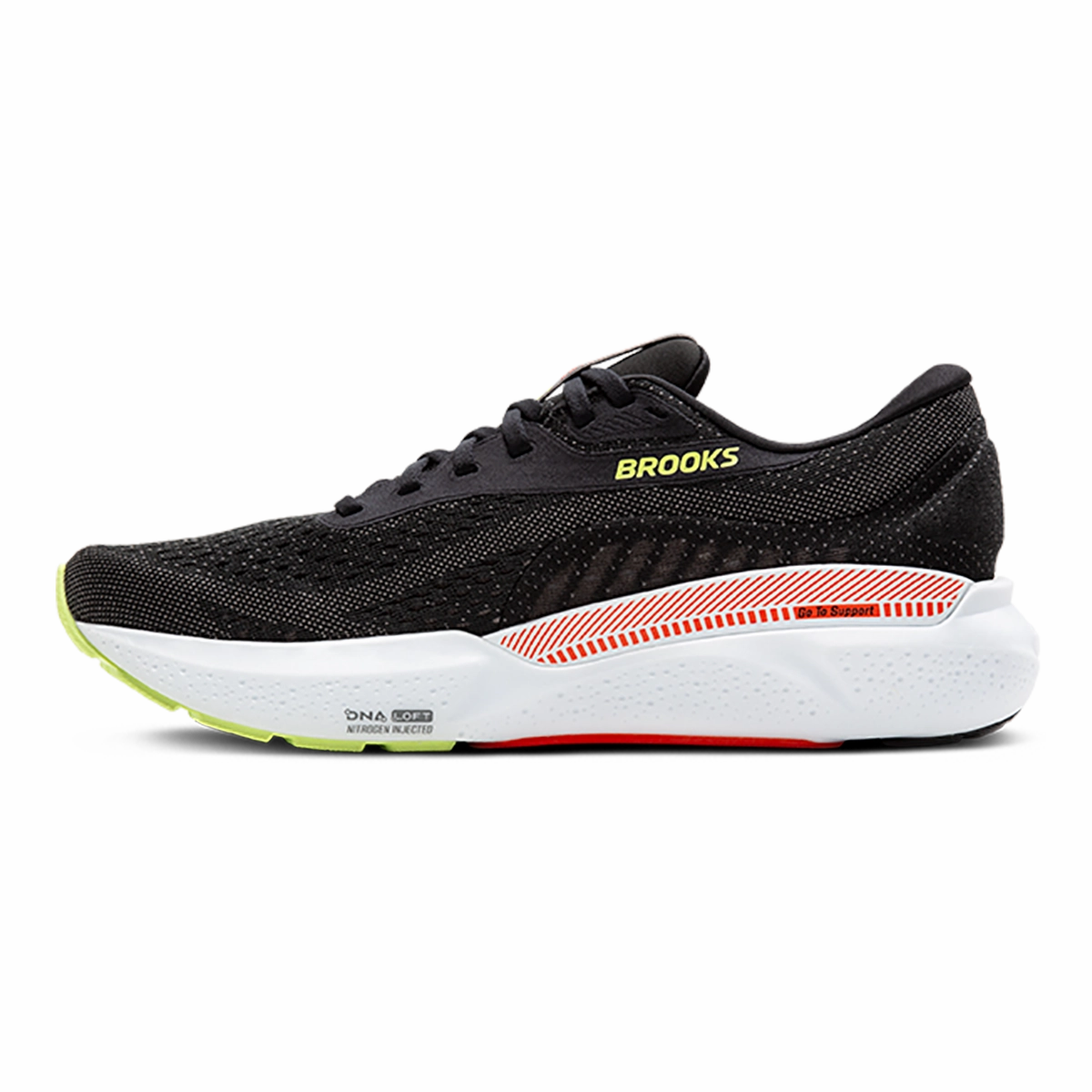 Brooks Adrenaline GTS 24 Black - Mandarin Red - Green