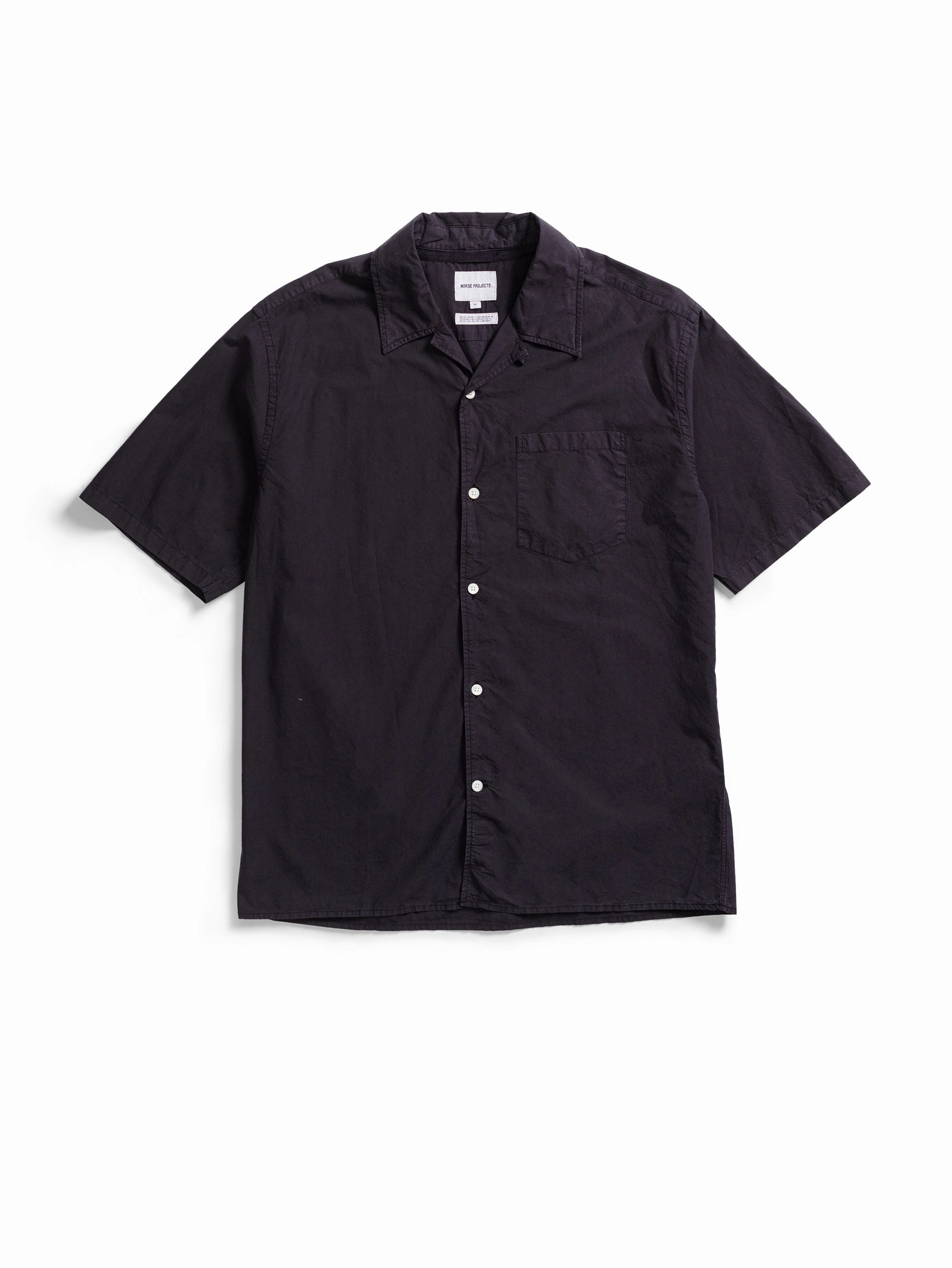 Camicia Casual in Popeline e Tencel Blu Notte