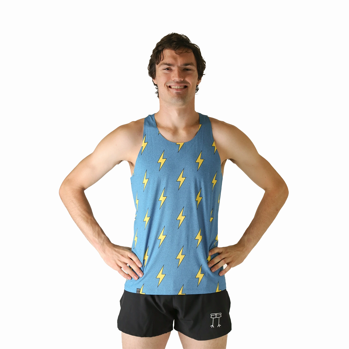 ChickenLegs Performance Singlet Blue Bolts