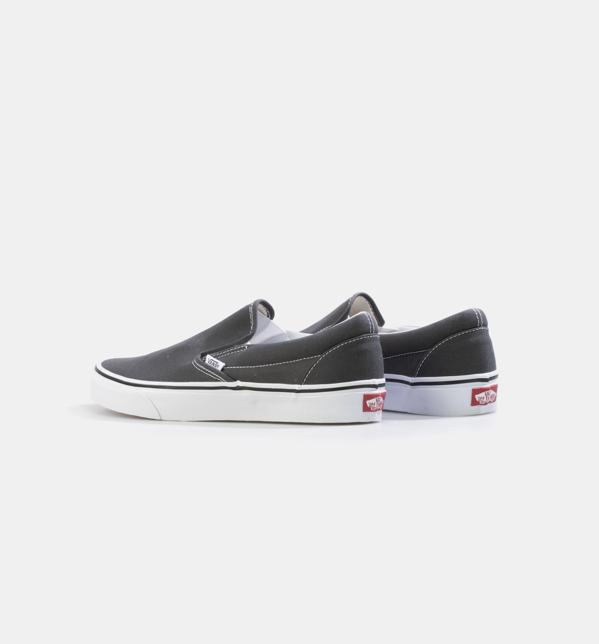 Classic Slip-On Mens Lifestyle Shoe - Grey/White