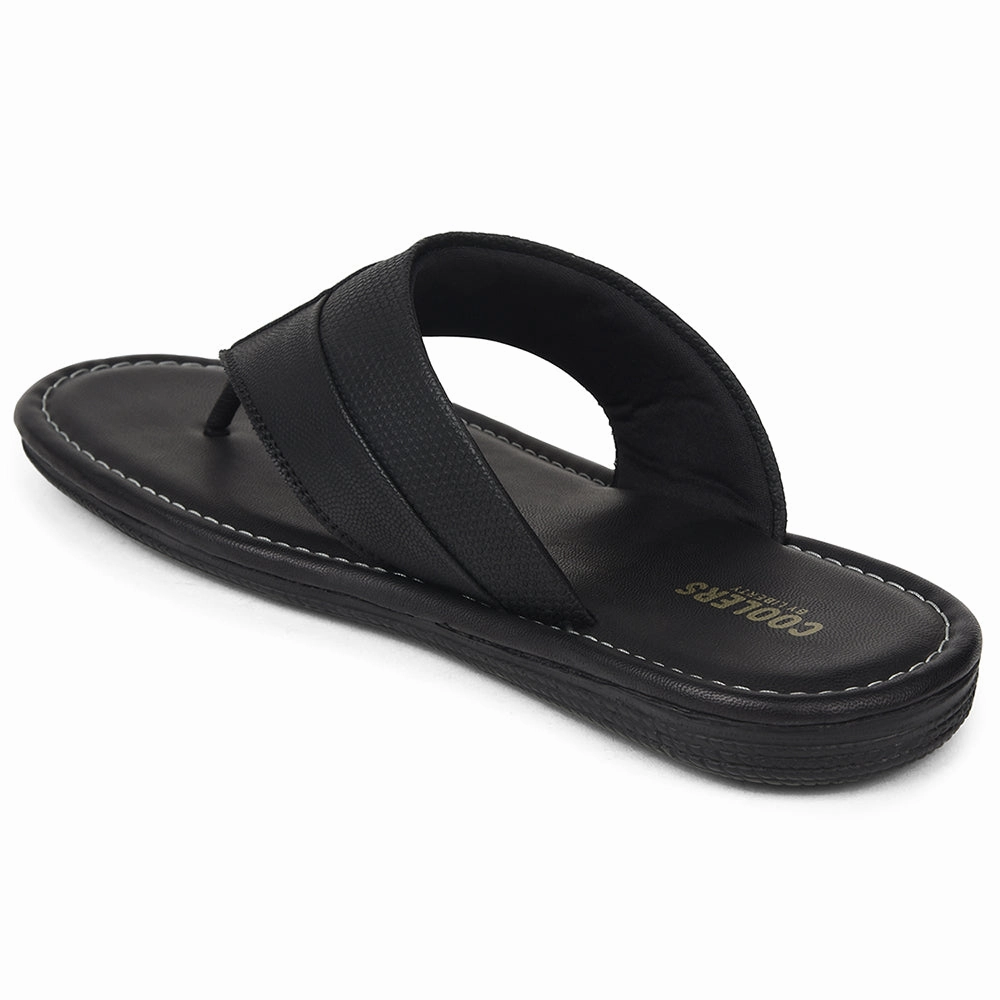 Coolers Black Casual Slipper For Men AOL-13 By Liberty