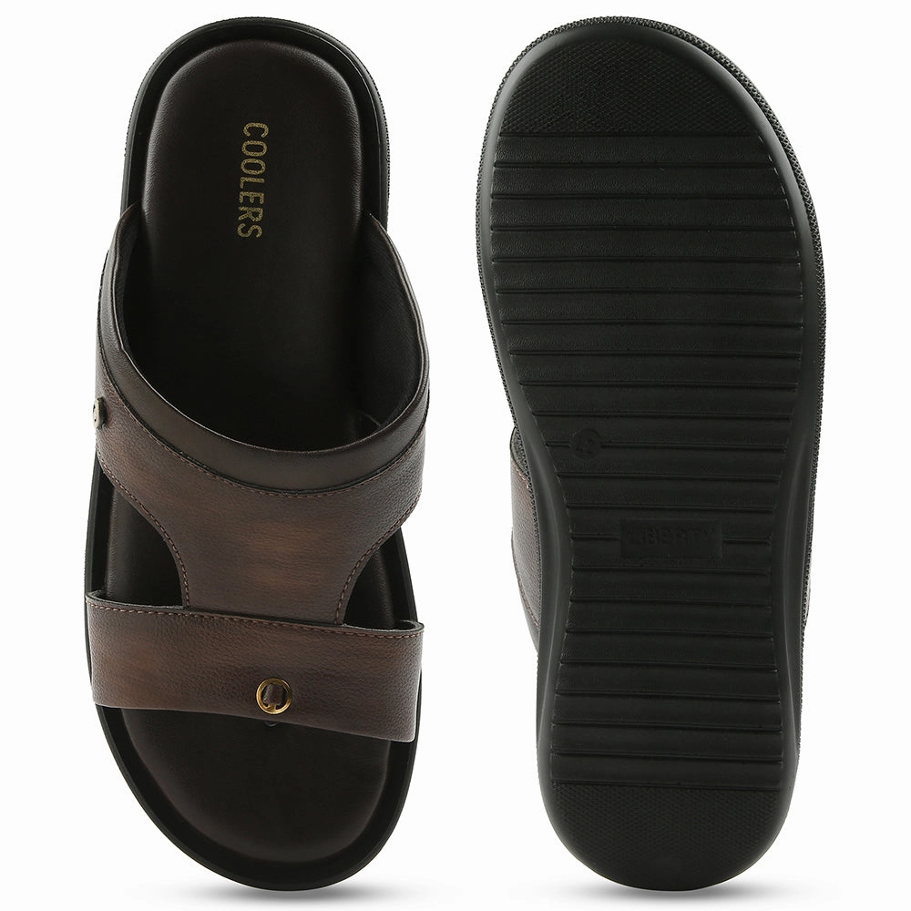 Coolers Brown Casual Slipper For Men VCL-24 By Liberty
