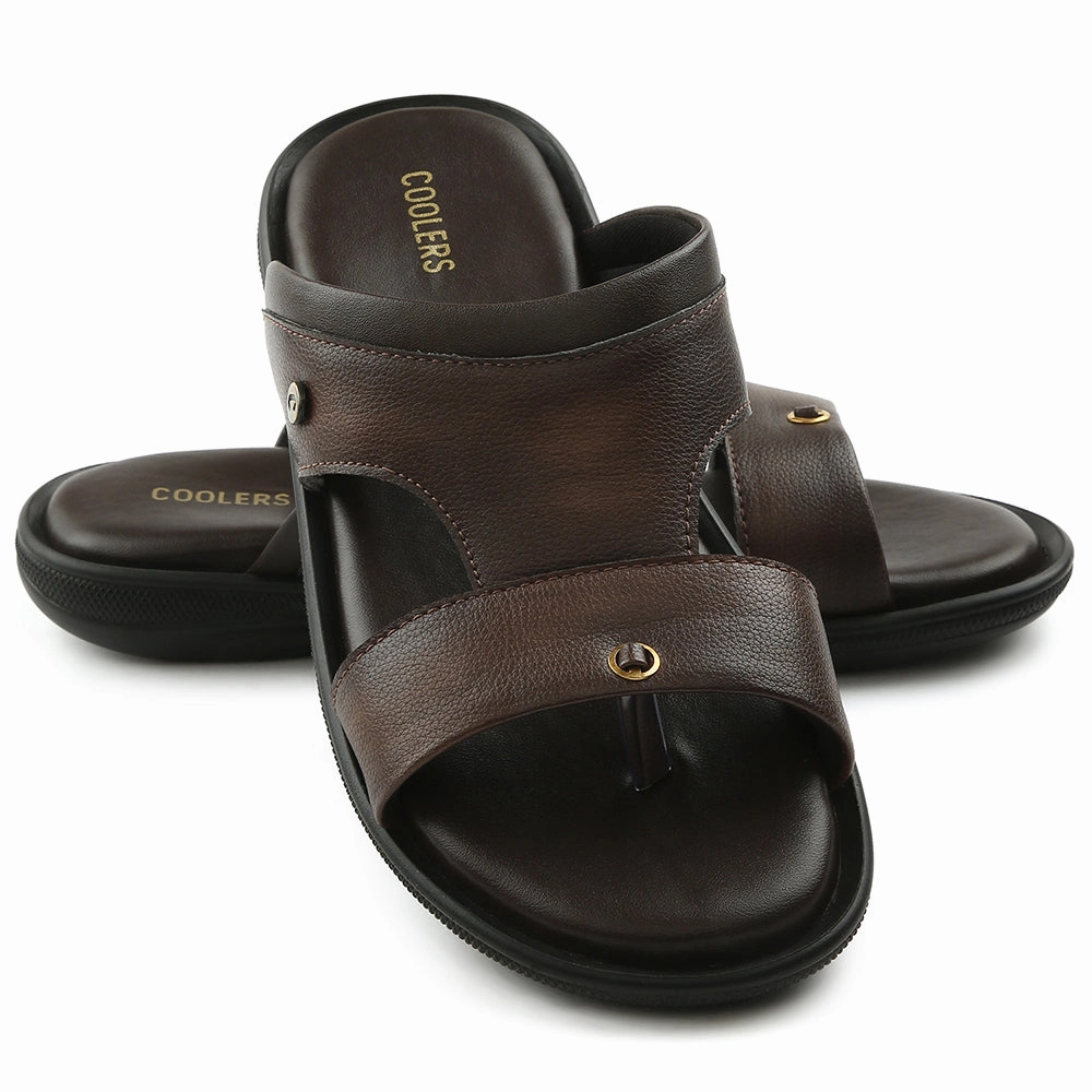 Coolers Brown Casual Slipper For Men VCL-24 By Liberty