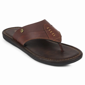 Coolers Tan Casual Slipper For Mens AOL-13 By Liberty