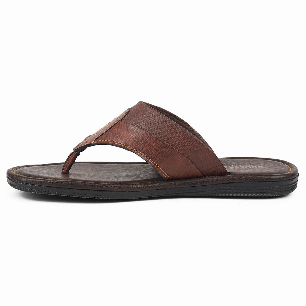 Coolers Tan Casual Slipper For Mens AOL-13 By Liberty