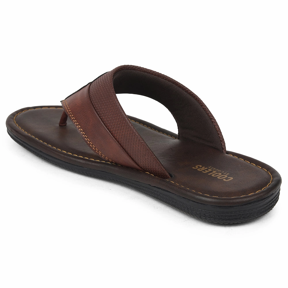 Coolers Tan Casual Slipper For Mens AOL-13 By Liberty