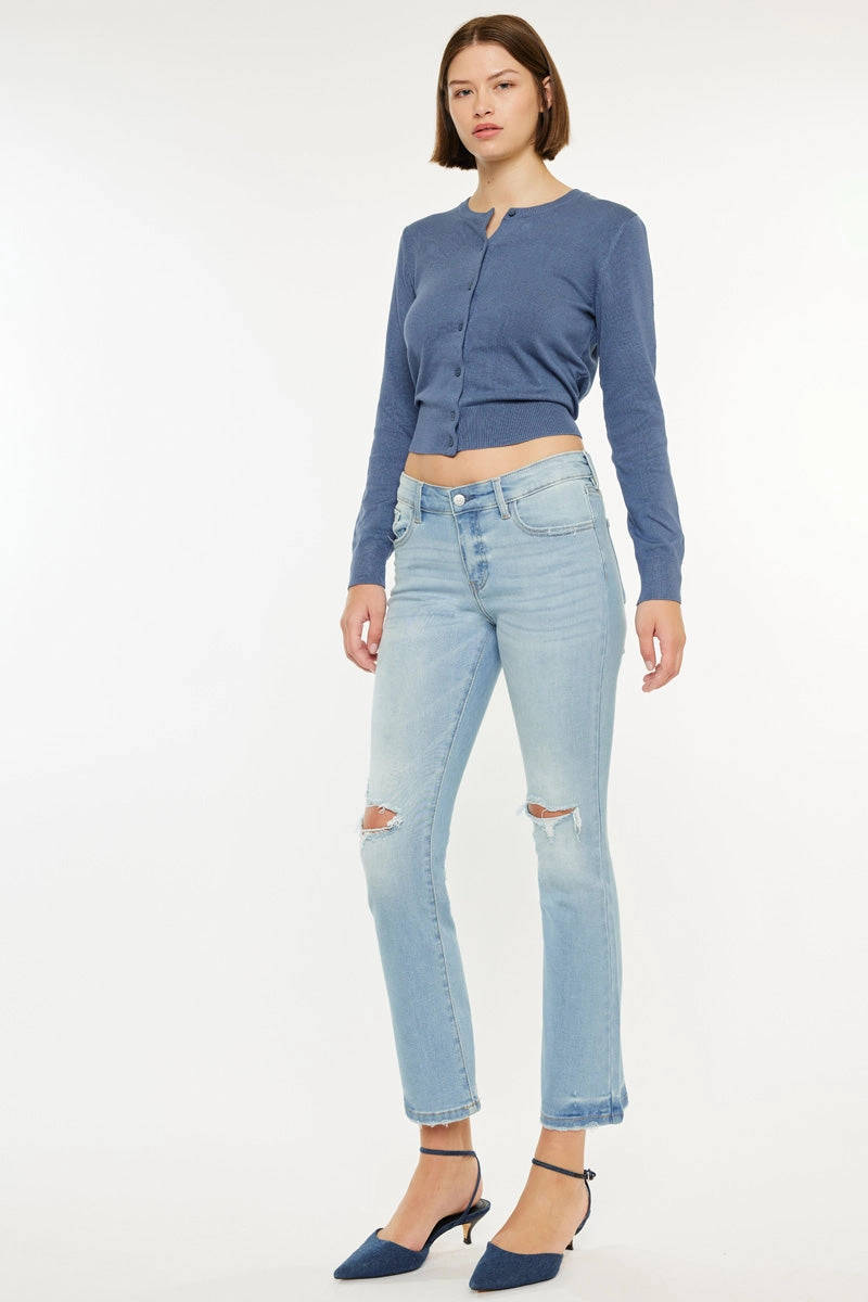 Coraline Essentials Mid Rise Kick Flare Jeans
