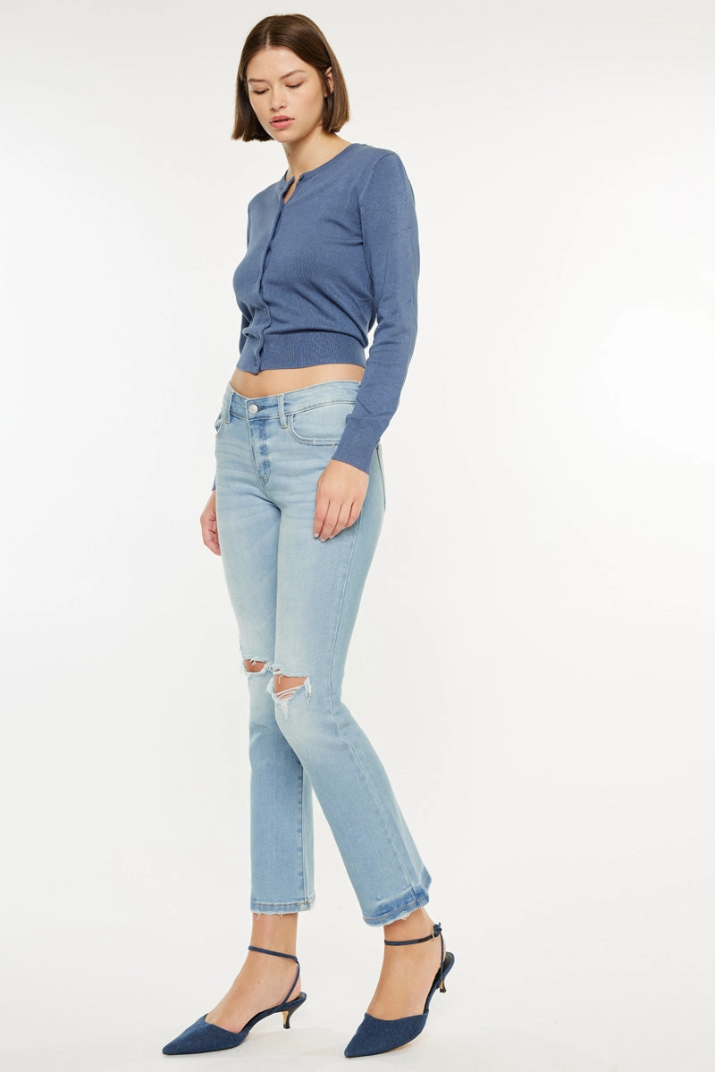 Coraline Essentials Mid Rise Kick Flare Jeans