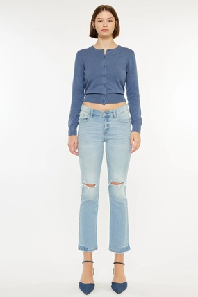 Coraline Essentials Mid Rise Kick Flare Jeans