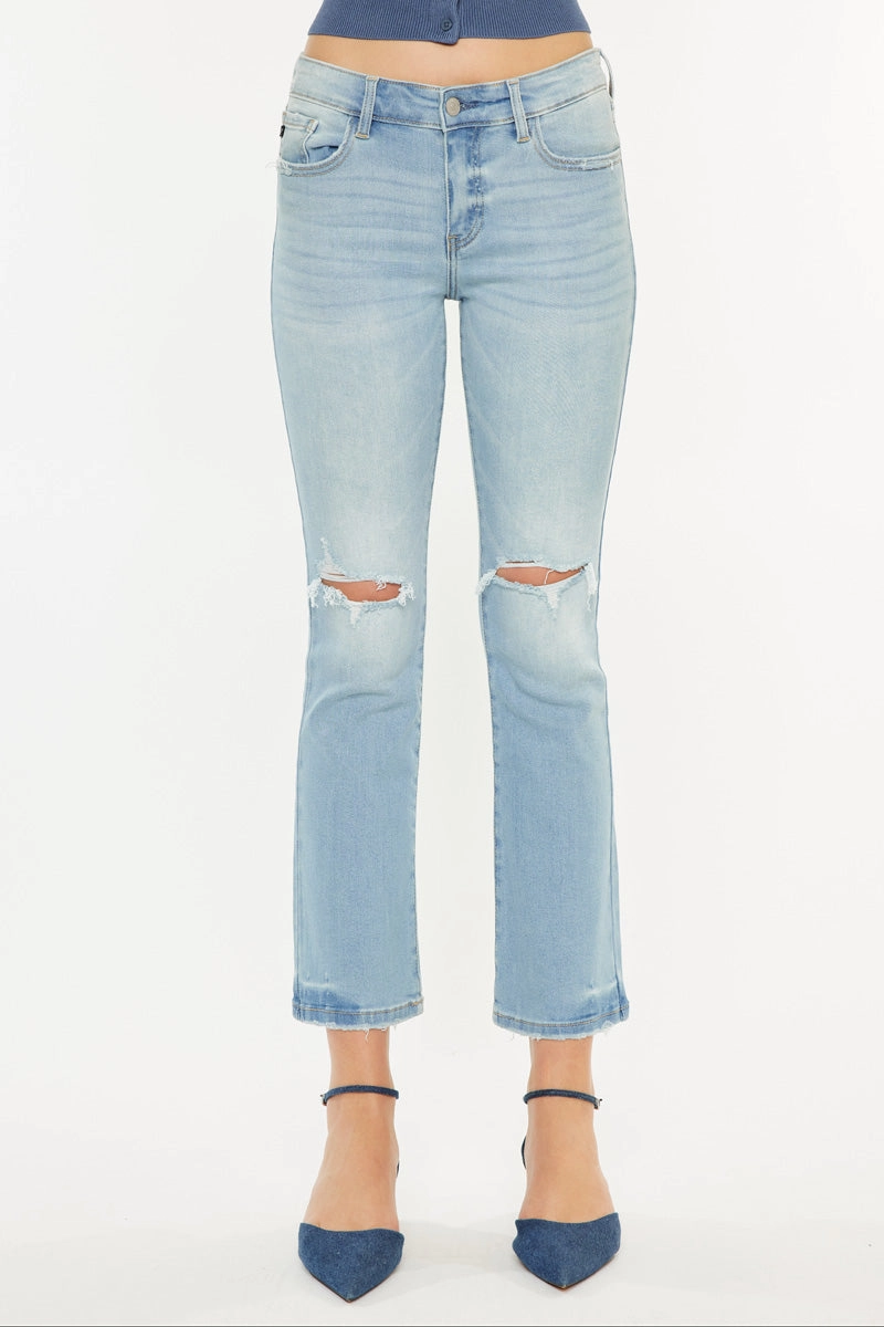 Coraline Essentials Mid Rise Kick Flare Jeans