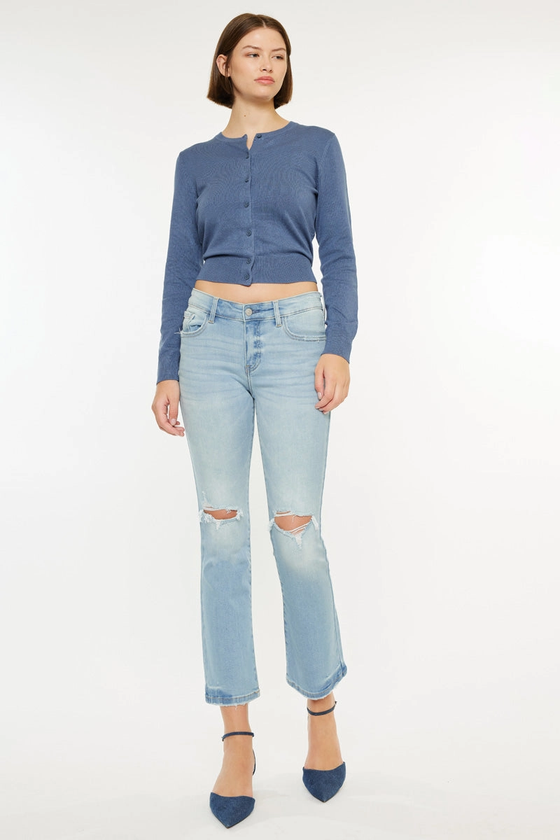 Coraline Essentials Mid Rise Kick Flare Jeans