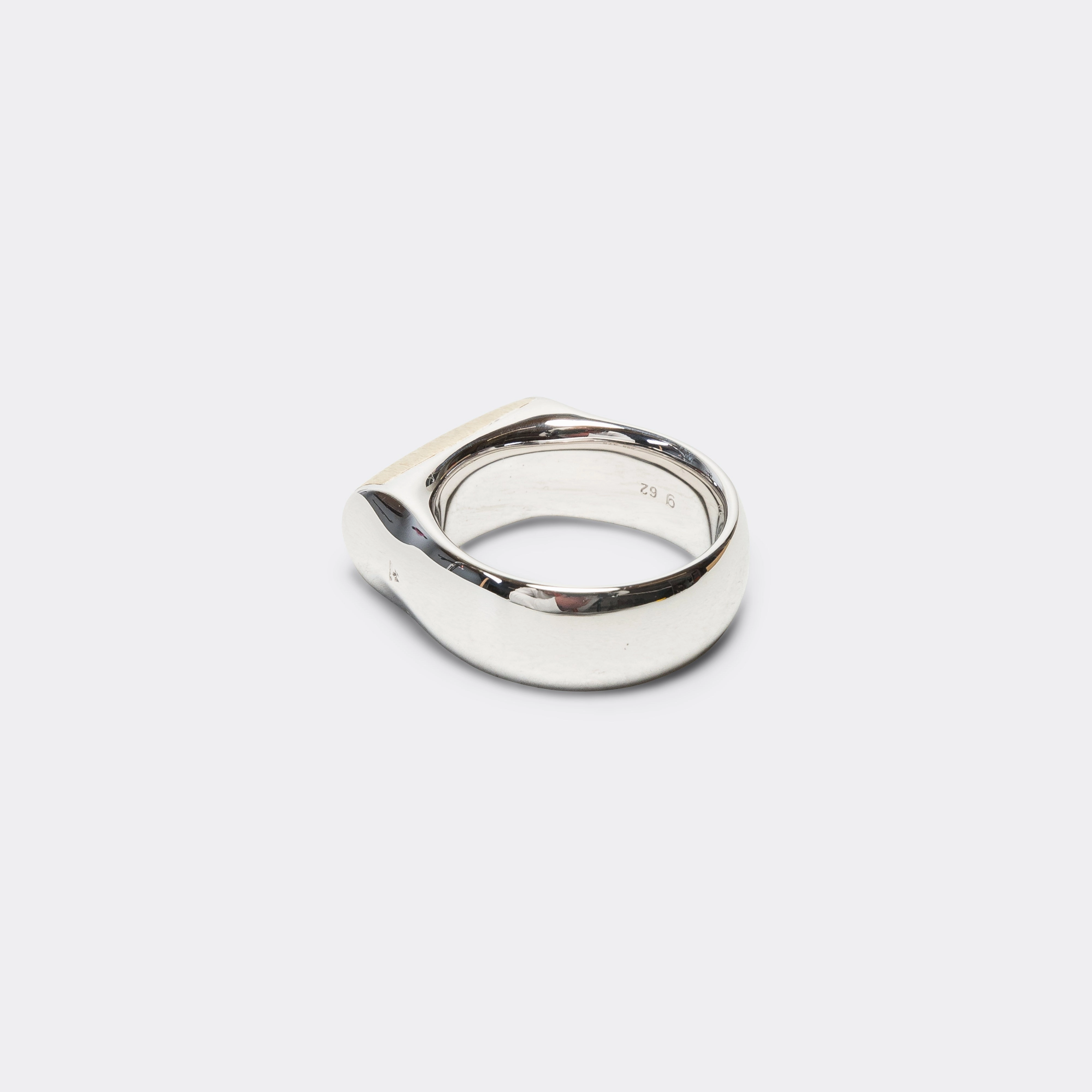 Crest Ring Gold Top - 9K Gold/925 Silver