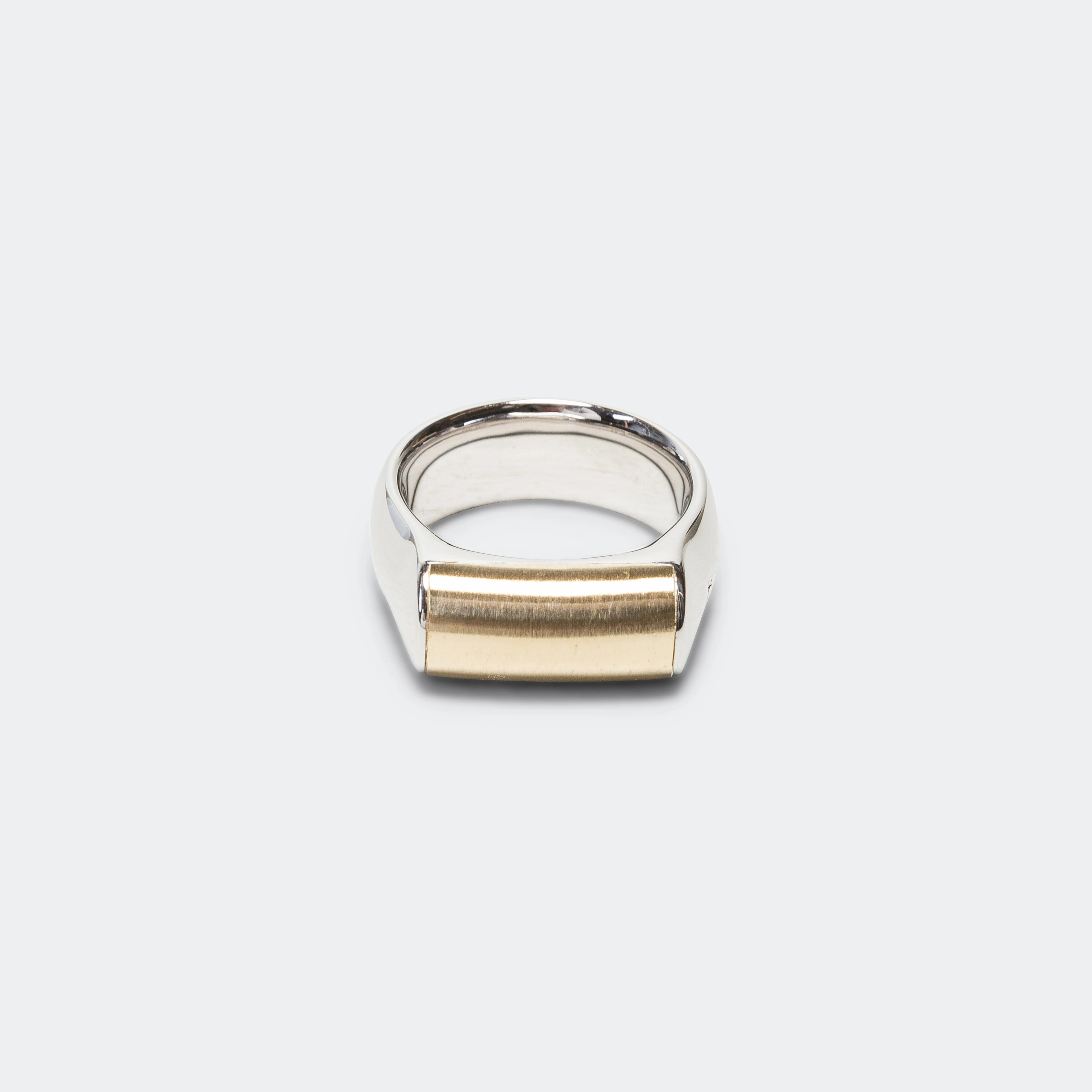 Crest Ring Gold Top - 9K Gold/925 Silver