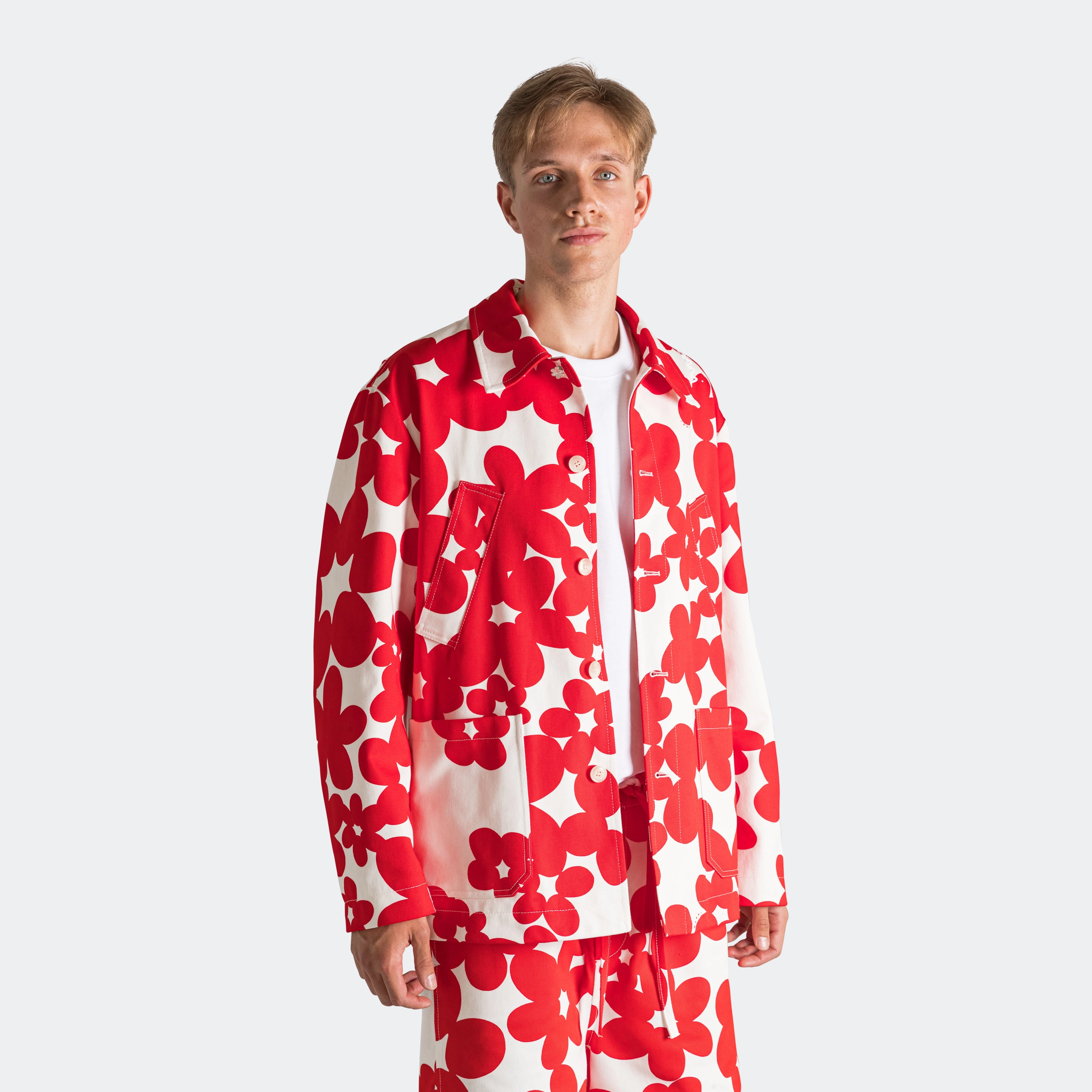 Dillies Gabardine Jacket - Crimson