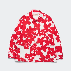 Dillies Gabardine Jacket - Crimson
