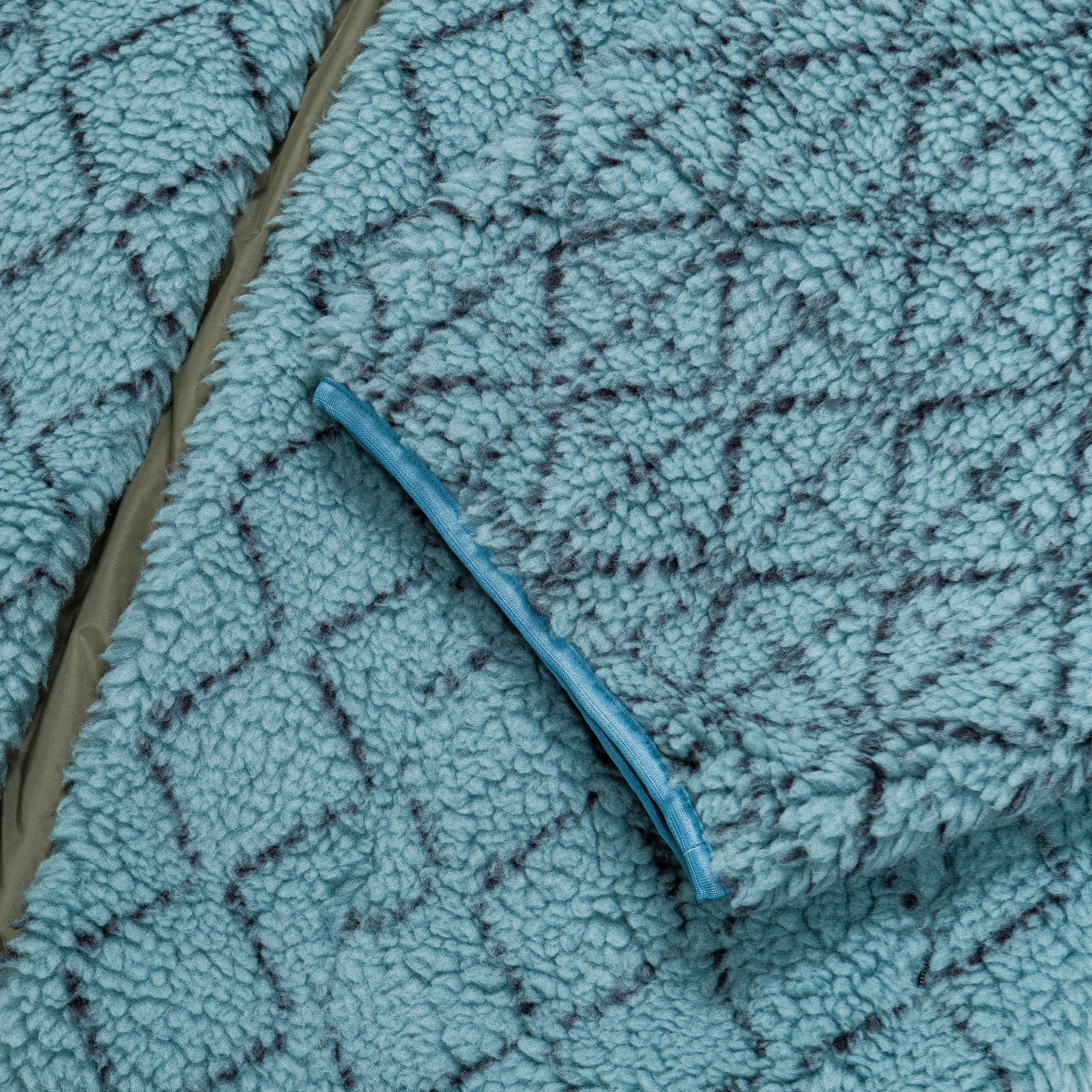 DO-GI SASHIKO Boa Fleece KESA JACKET - Blue