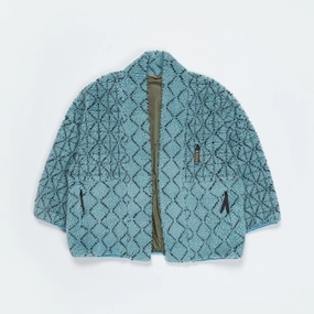 DO-GI SASHIKO Boa Fleece KESA JACKET - Blue