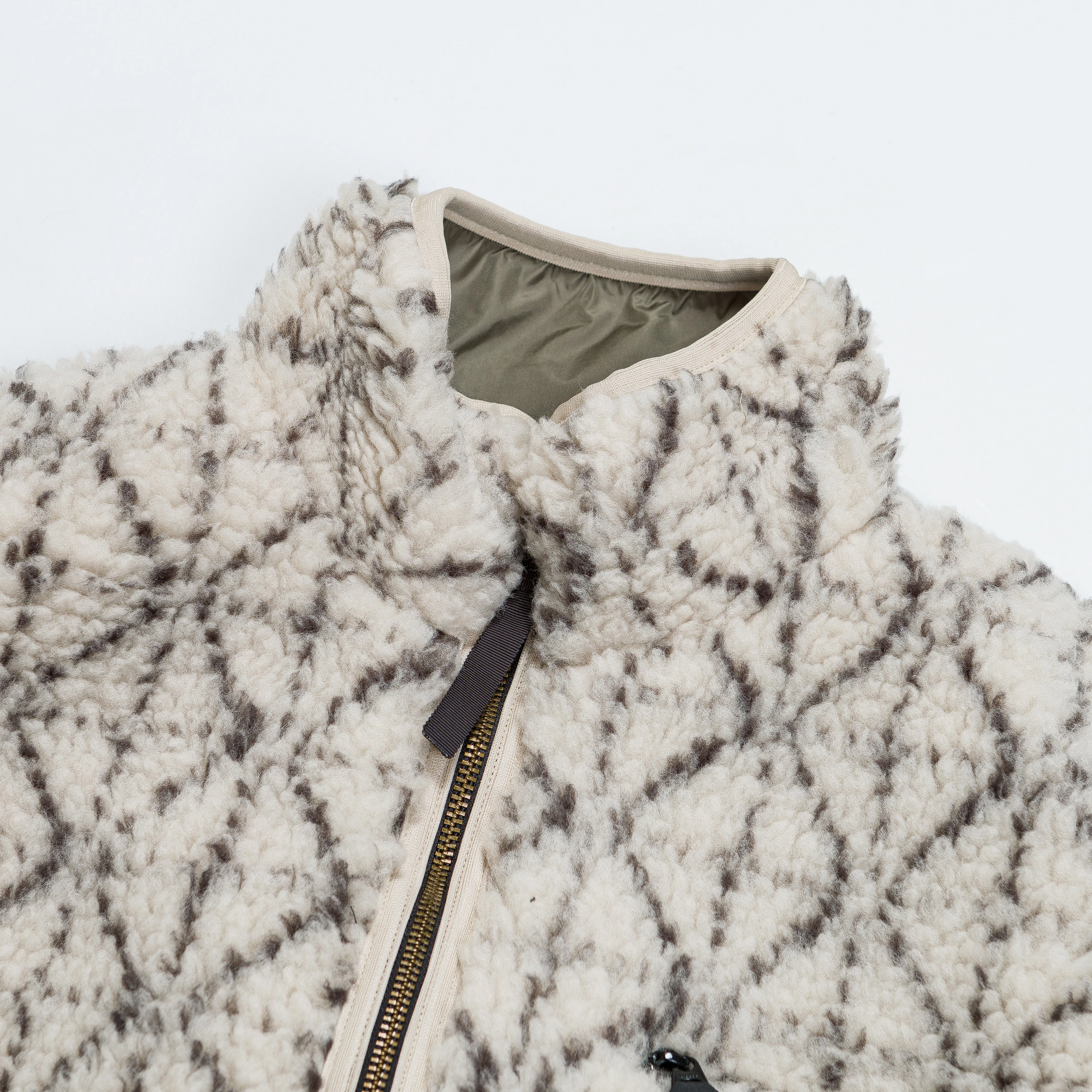 DO-GI SASHIKO BOA Fleece Reversible Blouson Ecru