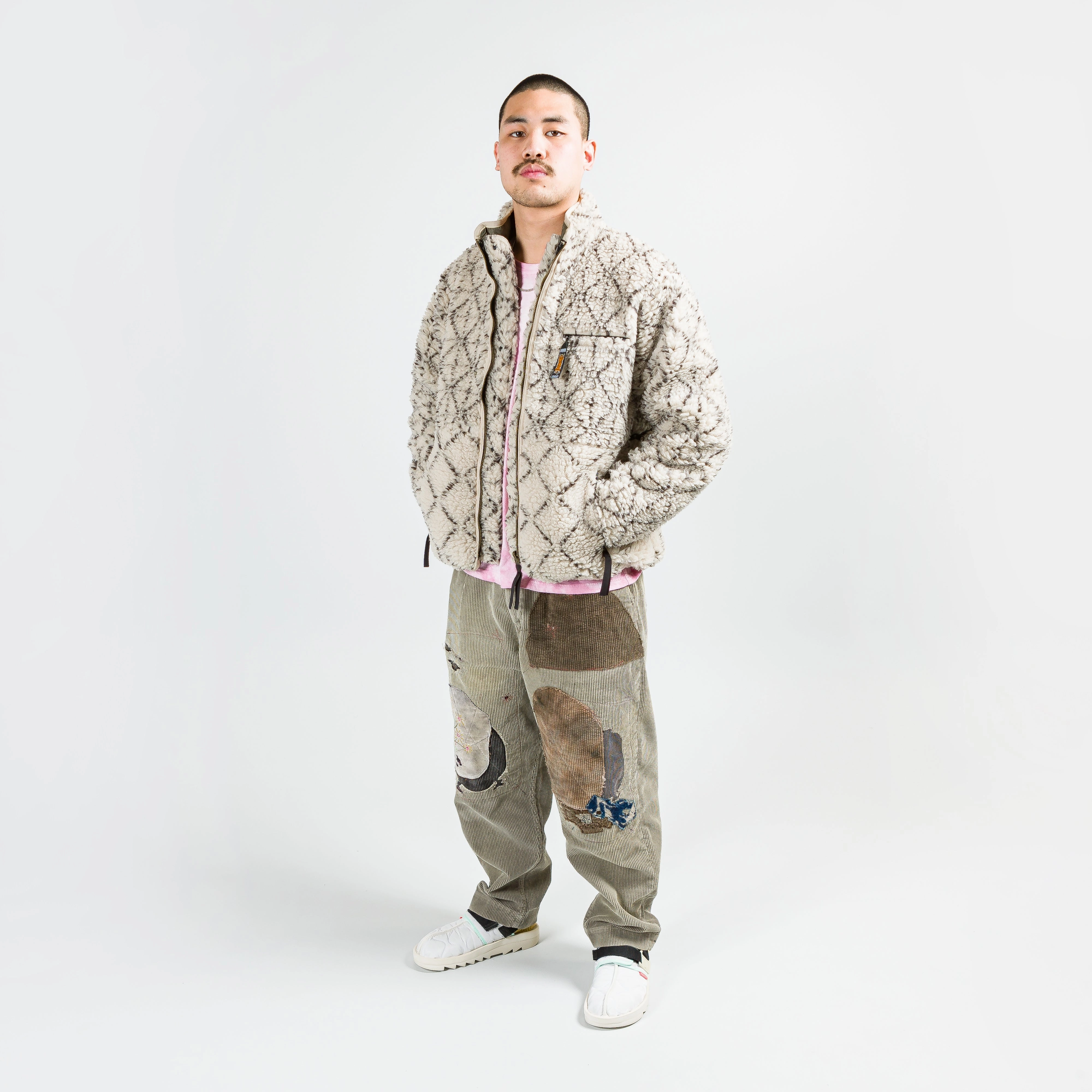 DO-GI SASHIKO BOA Fleece Reversible Blouson Ecru