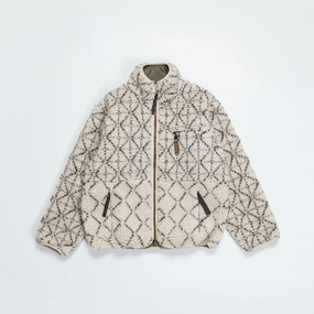 DO-GI SASHIKO BOA Fleece Reversible Blouson Ecru