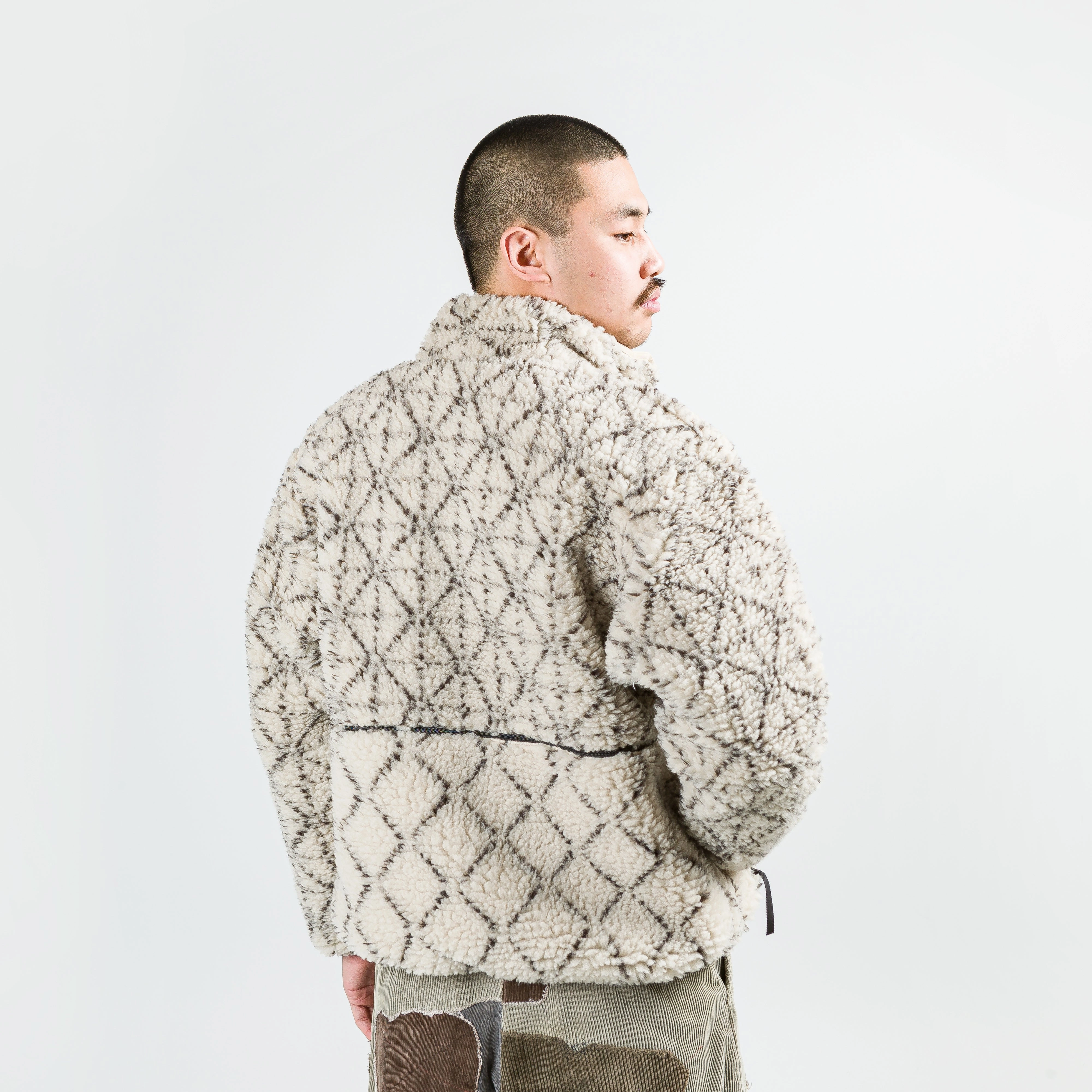 DO-GI SASHIKO BOA Fleece Reversible Blouson Ecru
