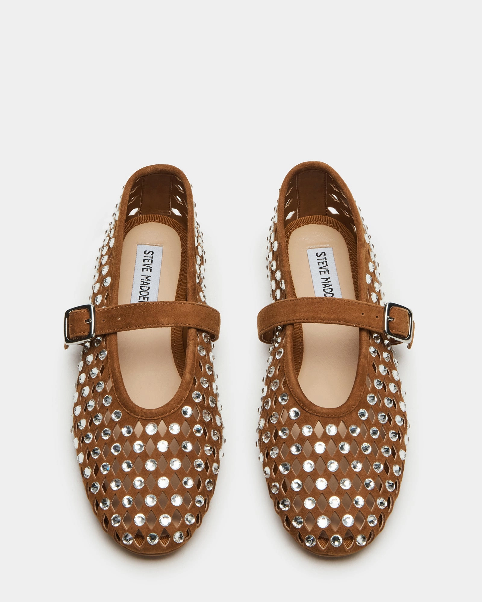 DREAMING CHESTNUT SUEDE RHINESTONES