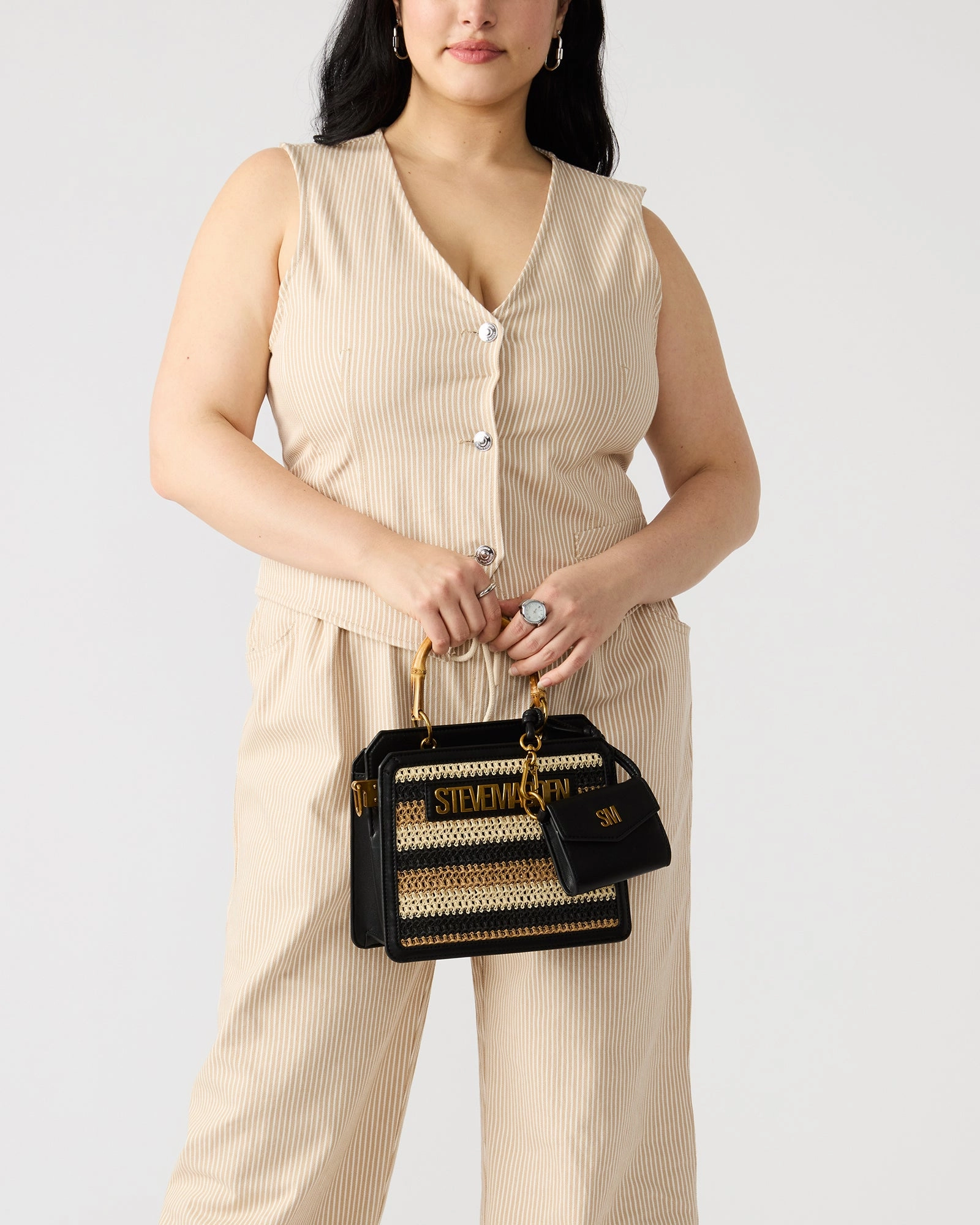 EVELYN BEACHY BAG BLACK/TAN