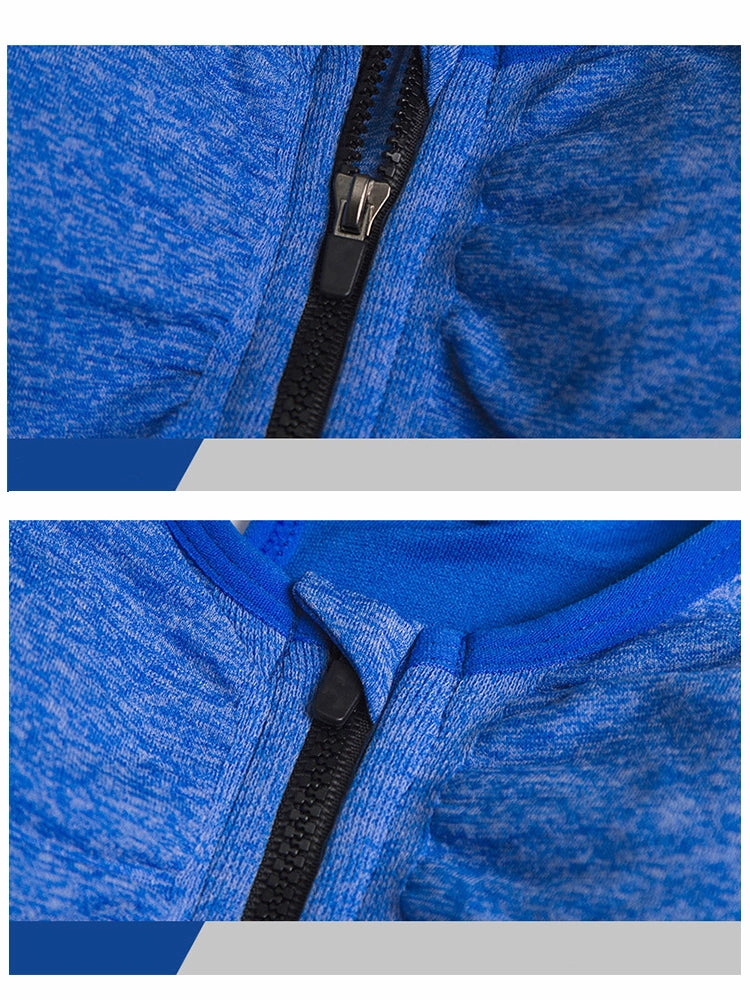 Front Zipper Wireless Shockproof Sports Bras with Removable Pad
