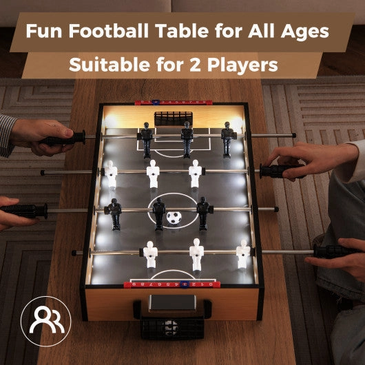 Game Room Size Football Table With Non-Slip Handle-Brown