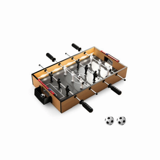 Game Room Size Football Table With Non-Slip Handle-Brown