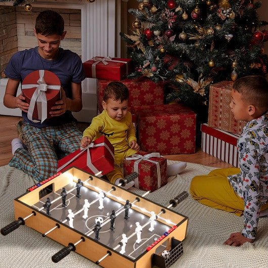Game Room Size Football Table With Non-Slip Handle-Brown